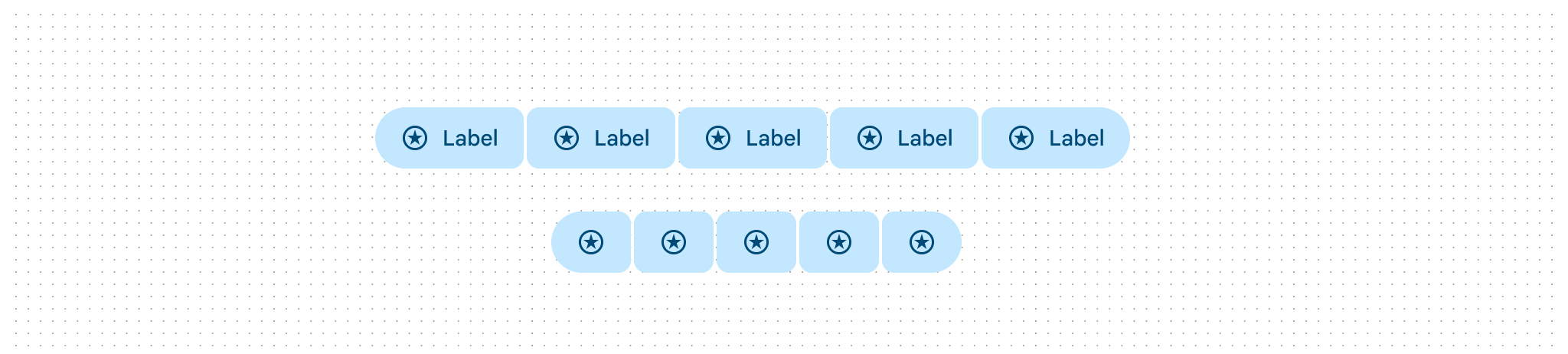 Examples of using connected button group