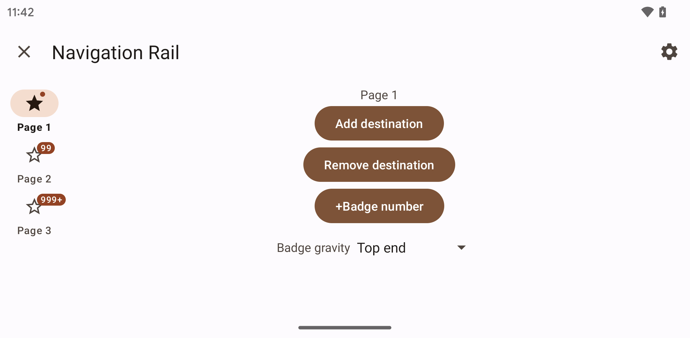 Navigation rail theming example