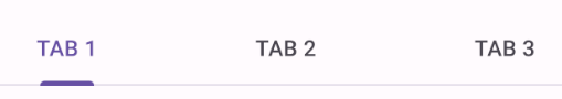 Three fixed tabs with one tab selected.