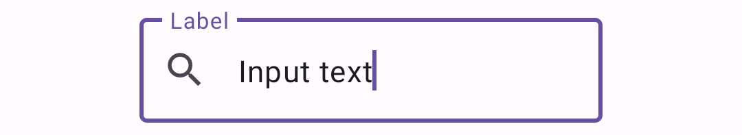 "Text field with a leading icon."