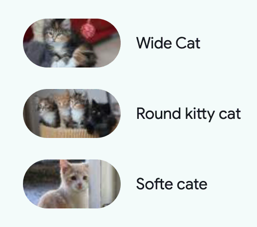 Image of a list and image list items of cats with a different theme applied